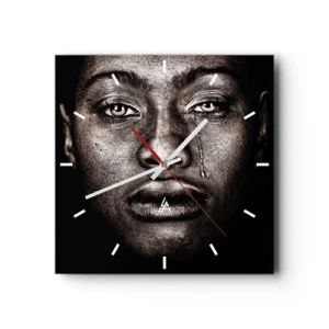 Nástěnné hodiny - Jedna slza - 40x40 cm