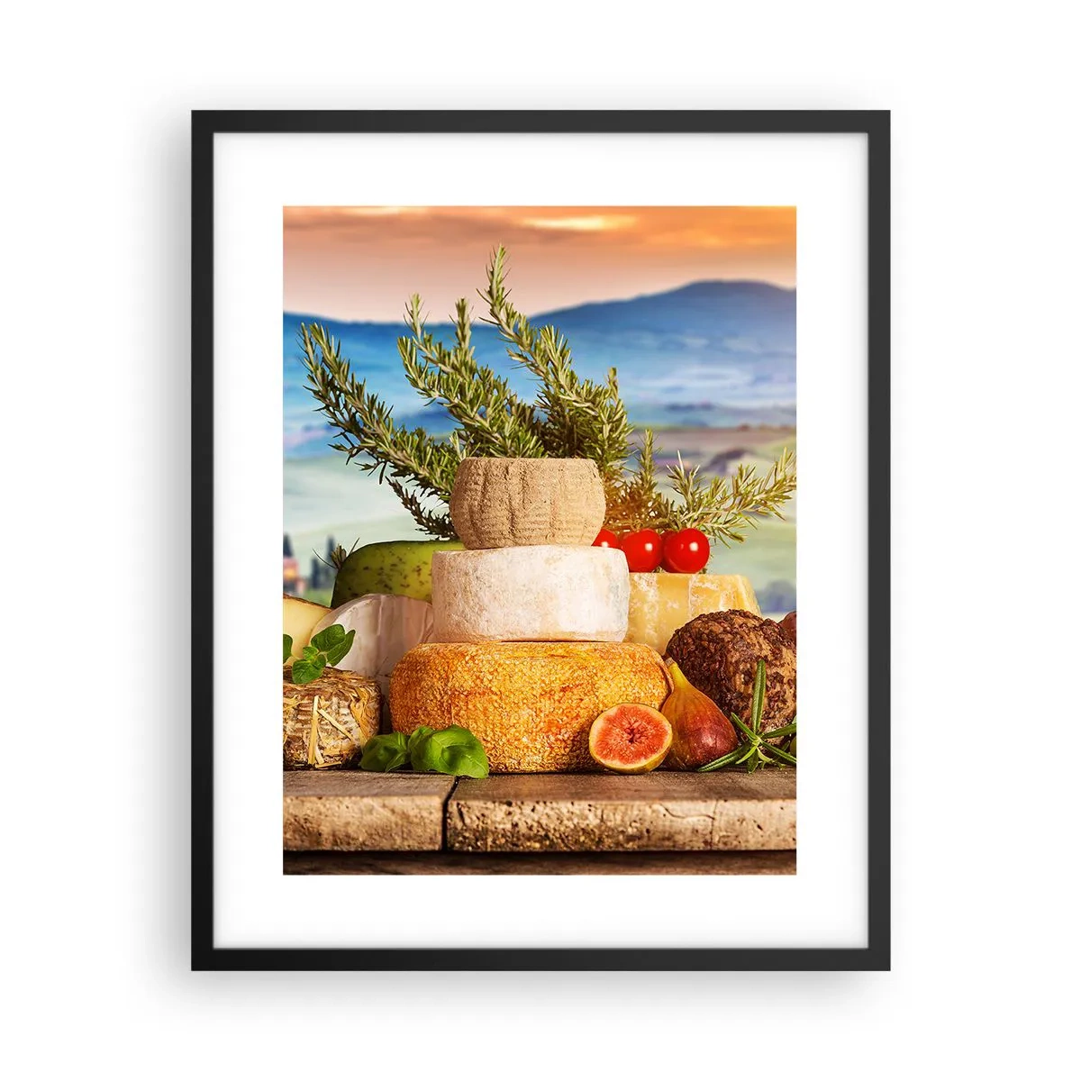 Plakát v černém rámu - Italská radost ze života - 40x50 cm