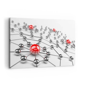 Obraz na plátně - Stříbrná síť - 100x70 cm