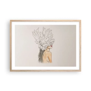 Plakát v rámu světlý dub - Vrchol krásy - 70x50 cm