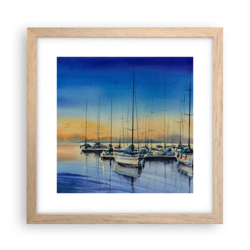 Plakát v rámu světlý dub - Konec dobrého dne - 30x30 cm