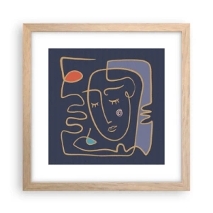 Plakát v rámu světlý dub - V zádumčivosti - 30x30 cm