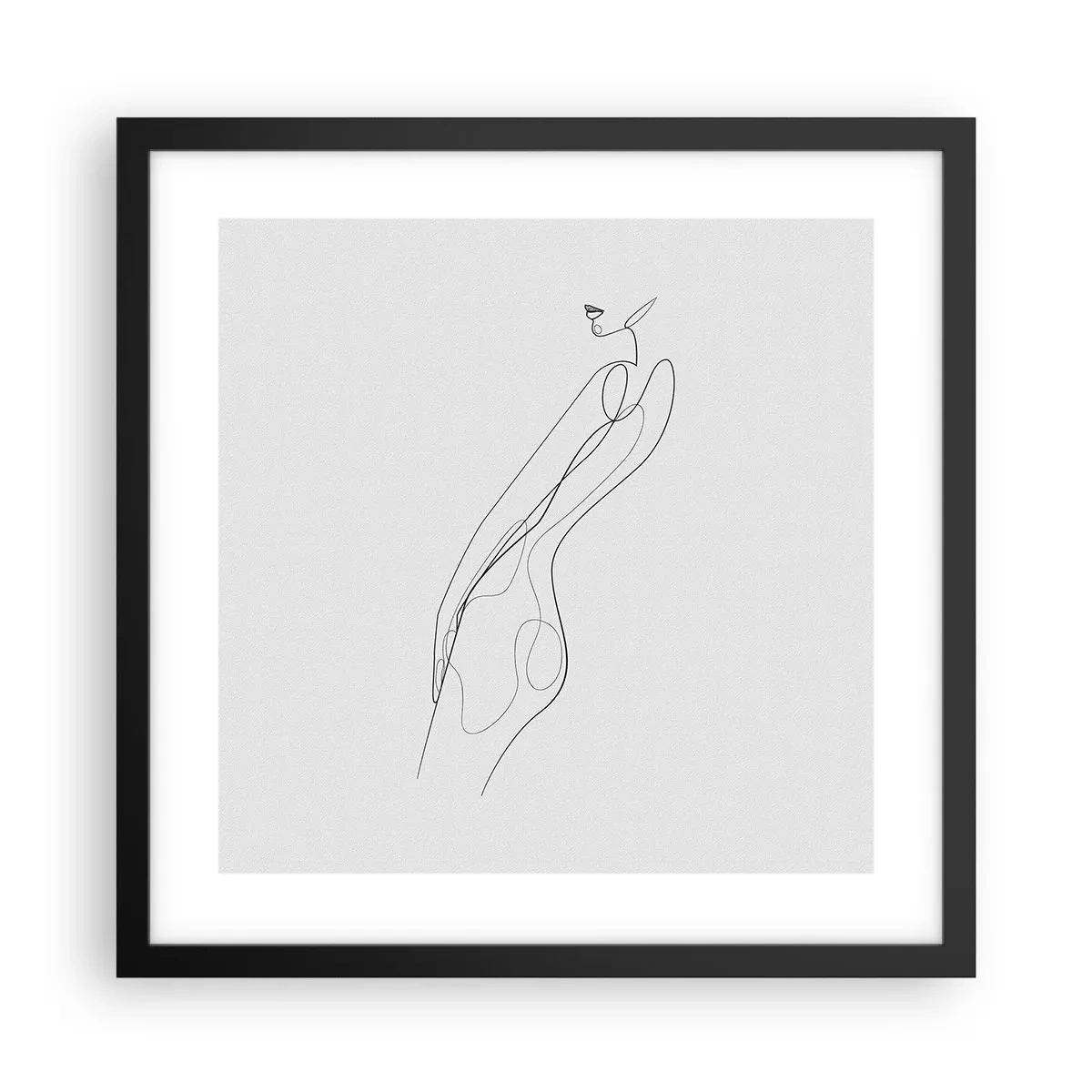 Plakát v černém rámu - Pouze slib - 40x40 cm