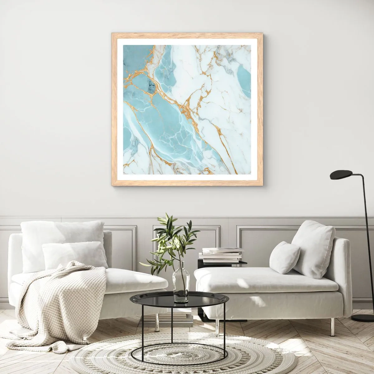 Plakát v rámu světlý dub - Bohatství kamene - 60x60 cm