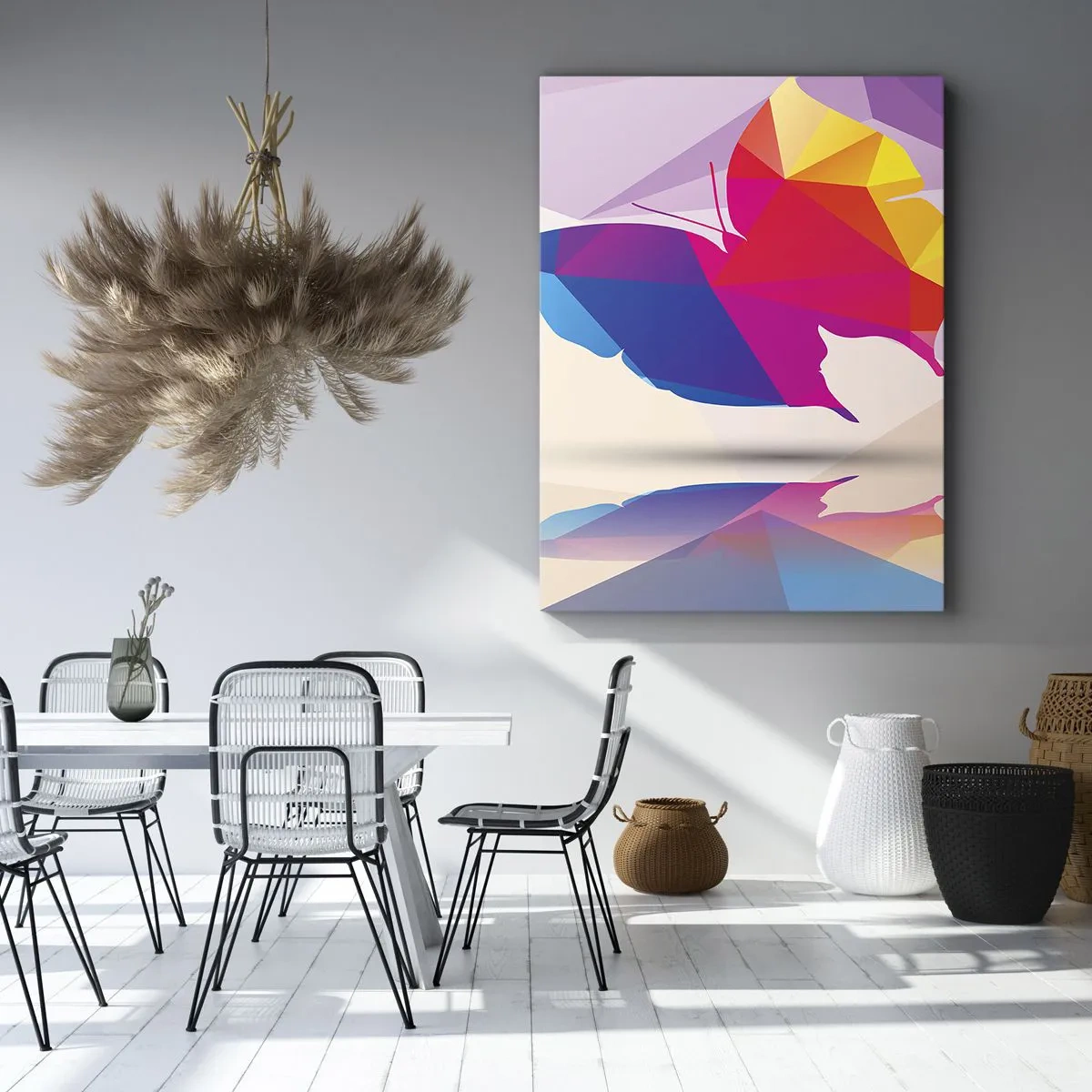 Obraz na plátně - Motýlí duha - 50x70 cm