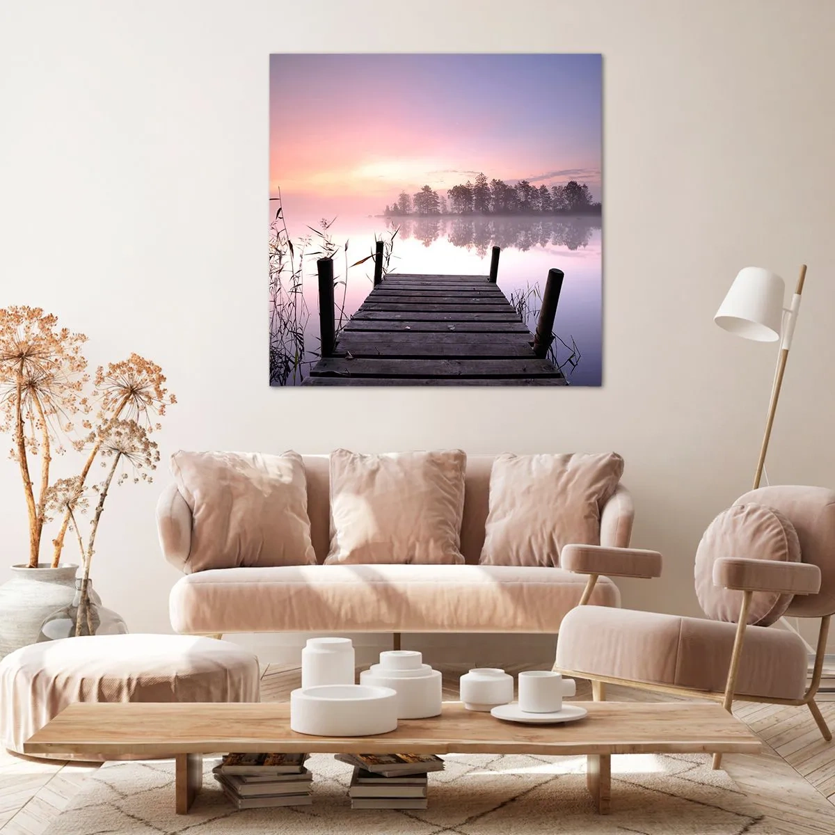 Obraz na plátně - Z liliové mlhy… - 70x70 cm