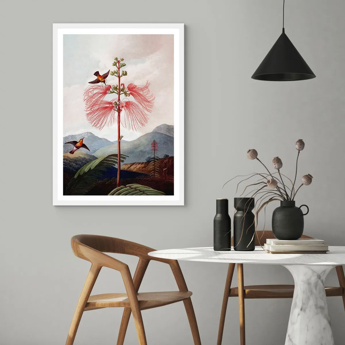 Plakát v bílém rámu - V tropickém ráji - 40x50 cm