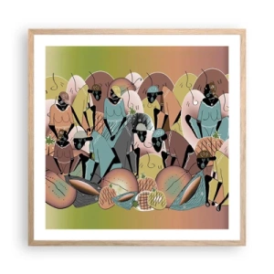 Plakát v rámu světlý dub - Blíží se velký svátek - 60x60 cm