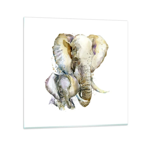 Obraz na skle - Nejlépe je u mámy - 70x70 cm