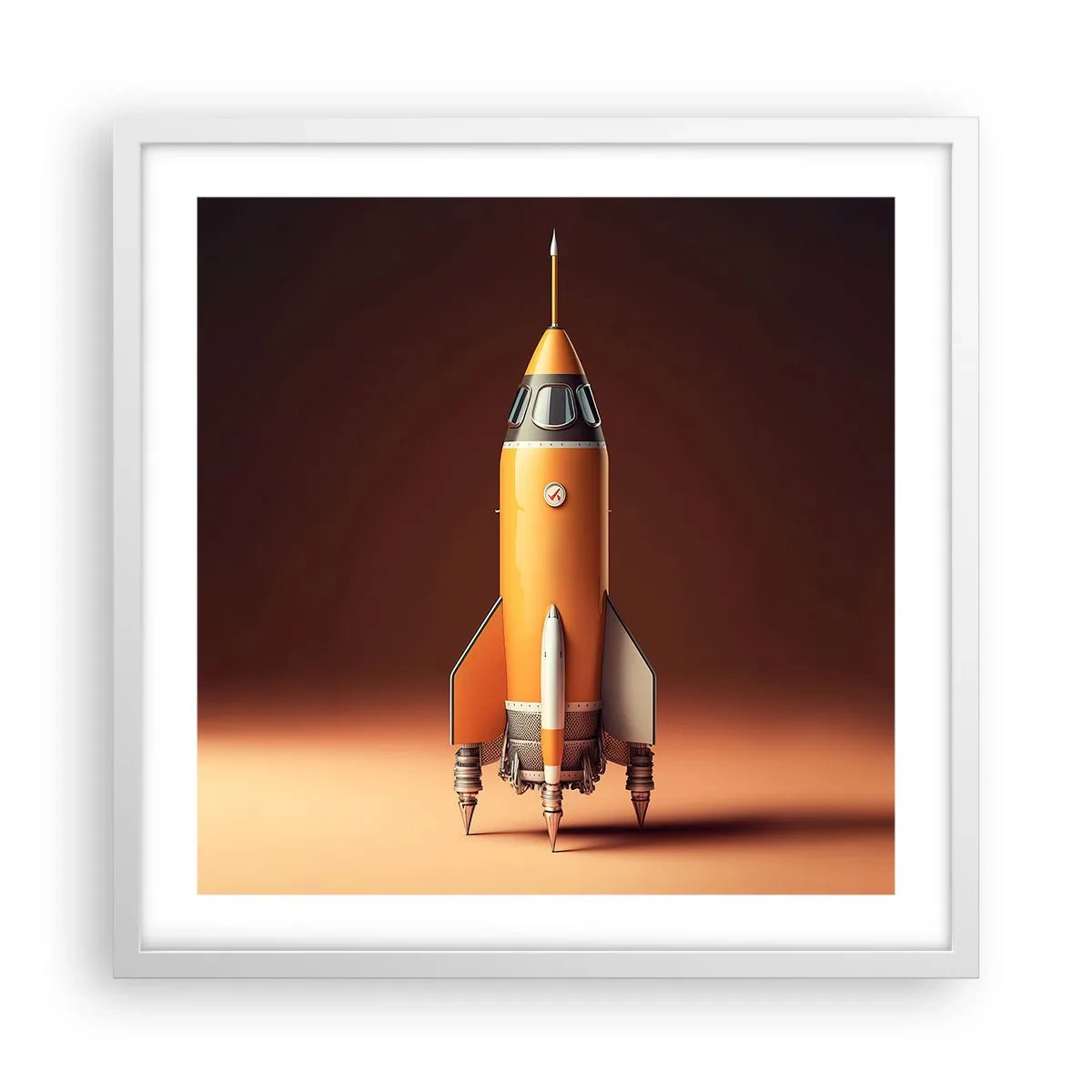 Plakát v bílém rámu - Začíná to snem - 50x50 cm