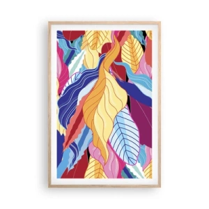 Plakát v rámu světlý dub - Barevný nepořádek - 61x91 cm