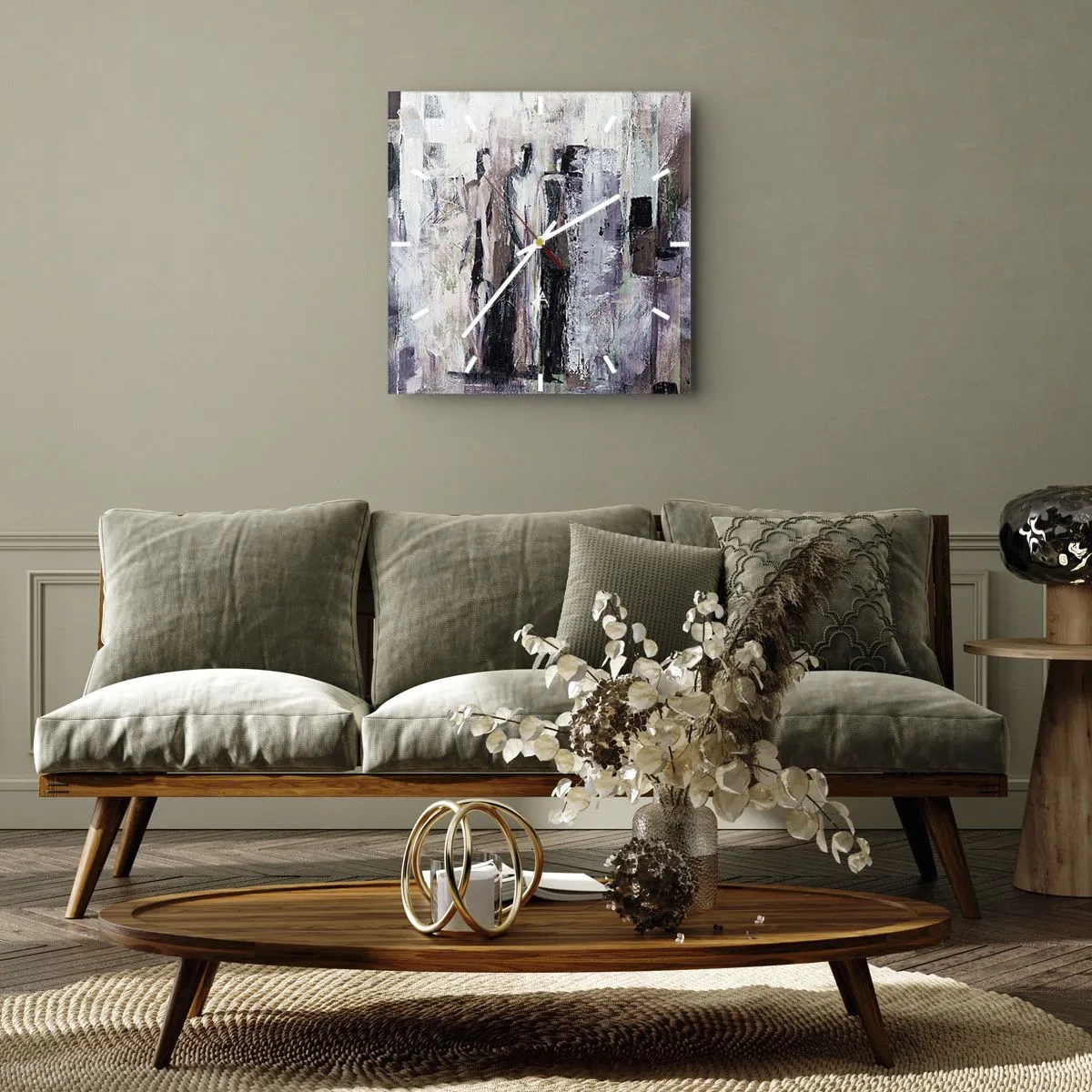 Nástěnné hodiny - Tajemná trojice - 40x40 cm