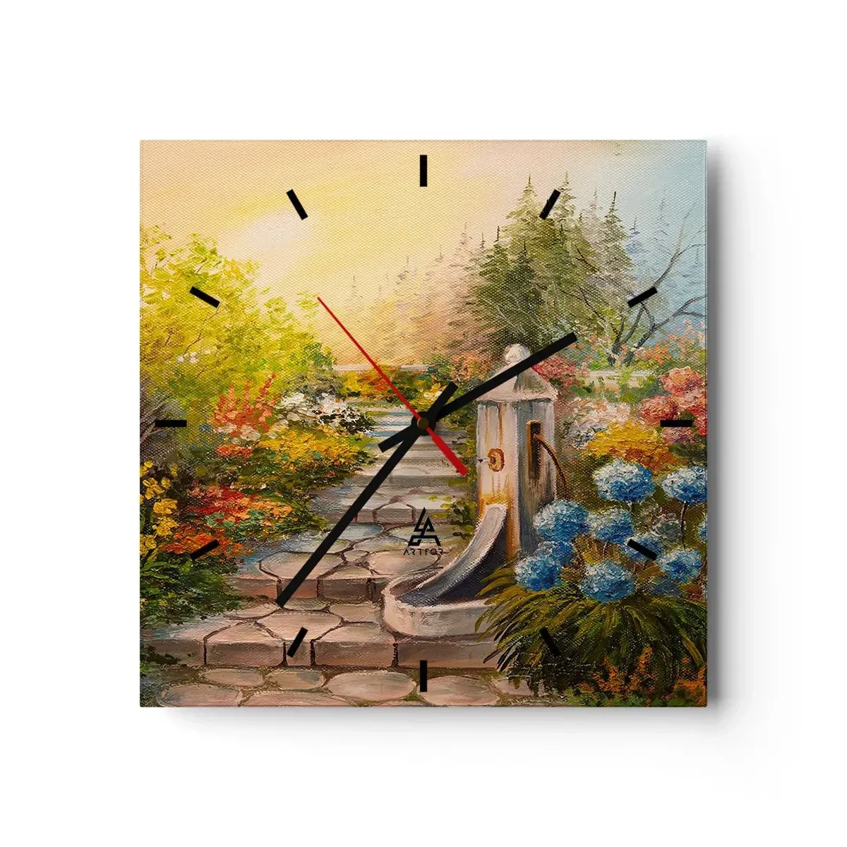 Nástěnné hodiny - V plném rozkvětu - 30x30 cm
