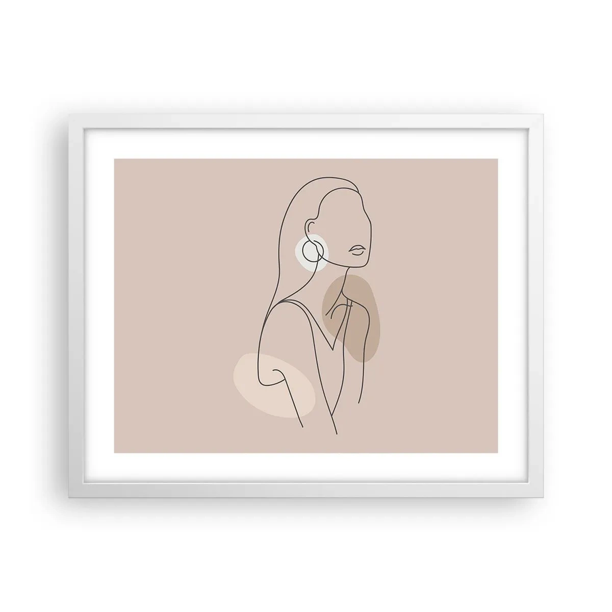 Plakát v bílém rámu - Dívčí ikona - 50x40 cm