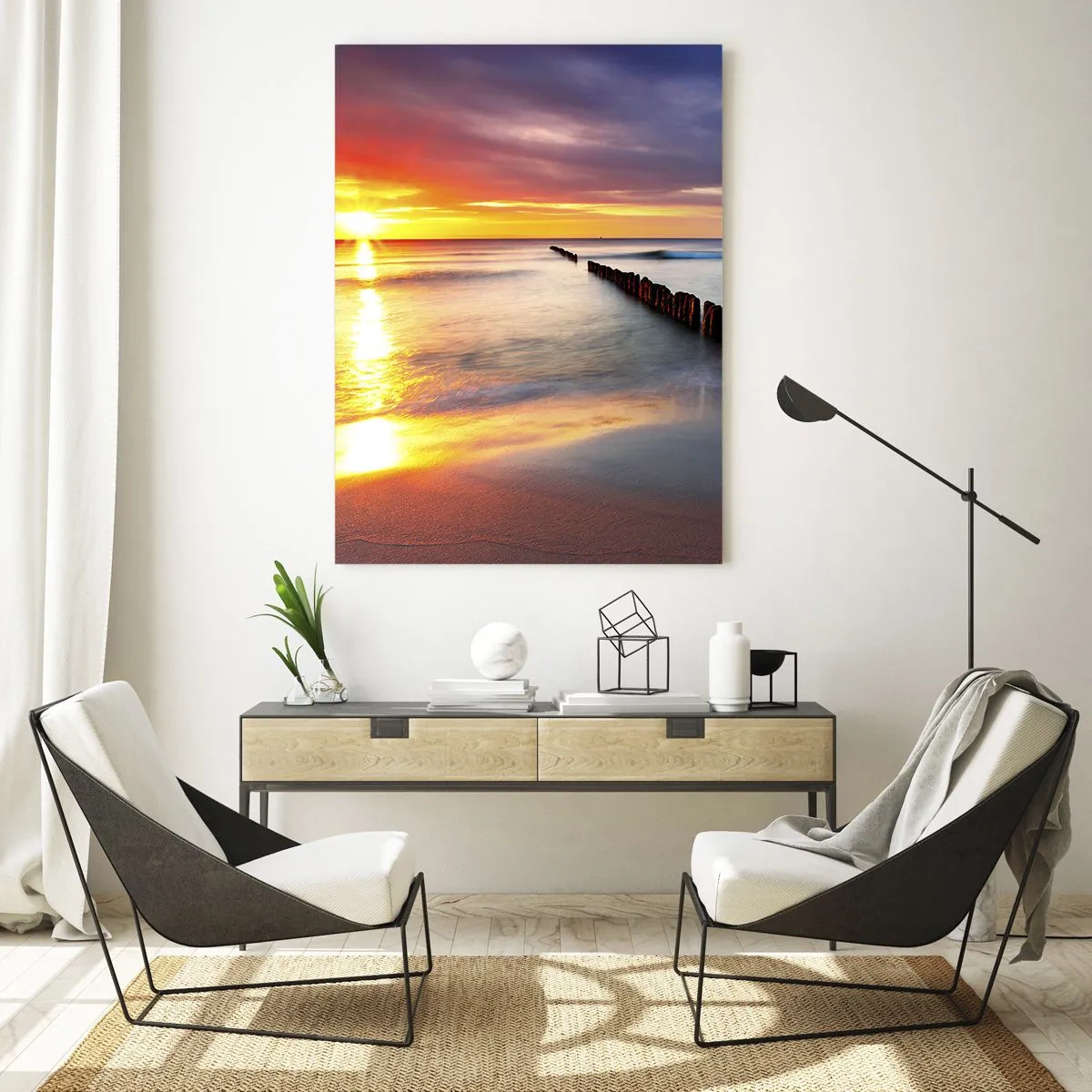 Obraz na skle - Poslouchej ticho - 50x70 cm