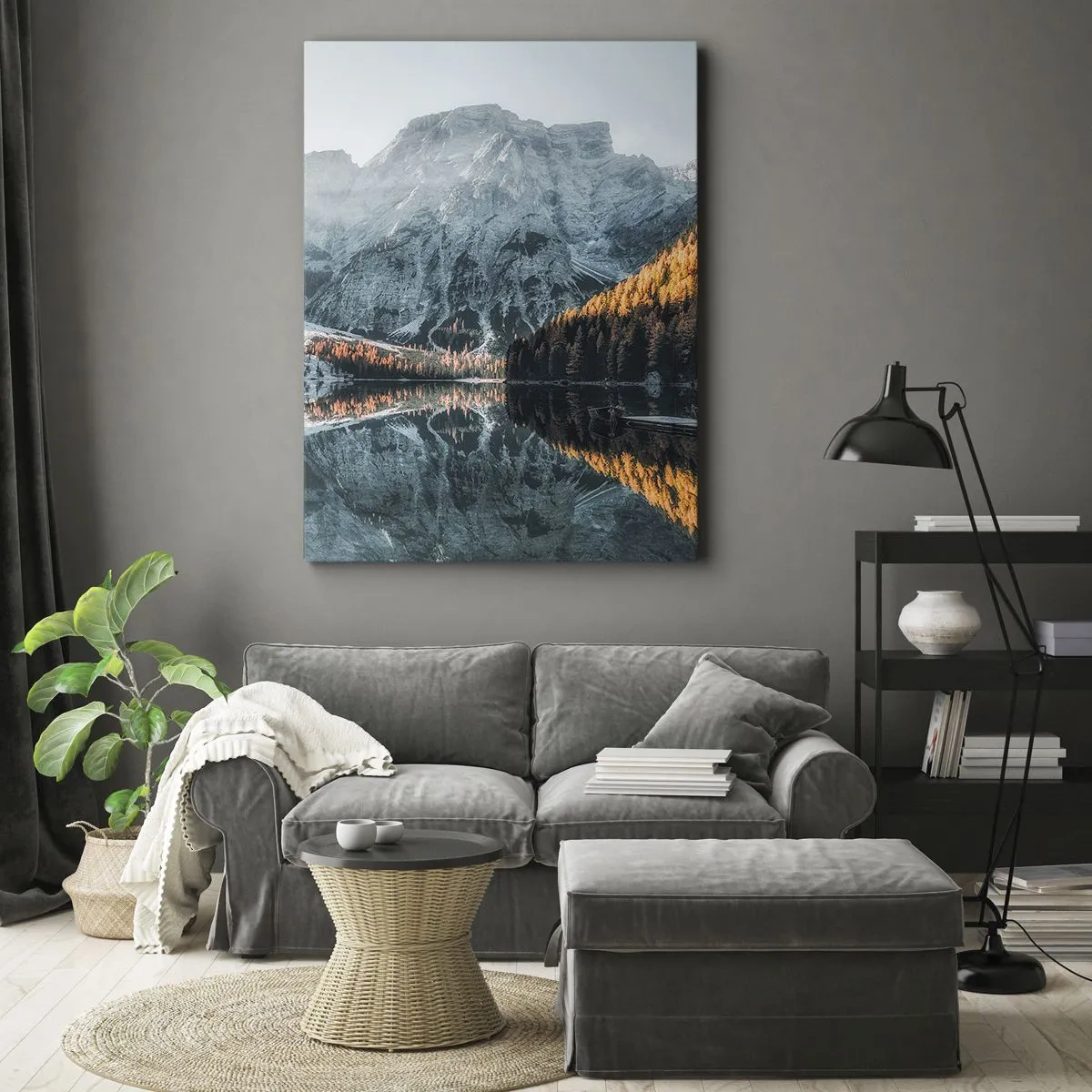 Obraz na plátně - Zrcadlová krajina - 50x70 cm