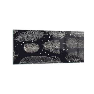 Obraz na skle - Krajka s peřím - 120x50 cm