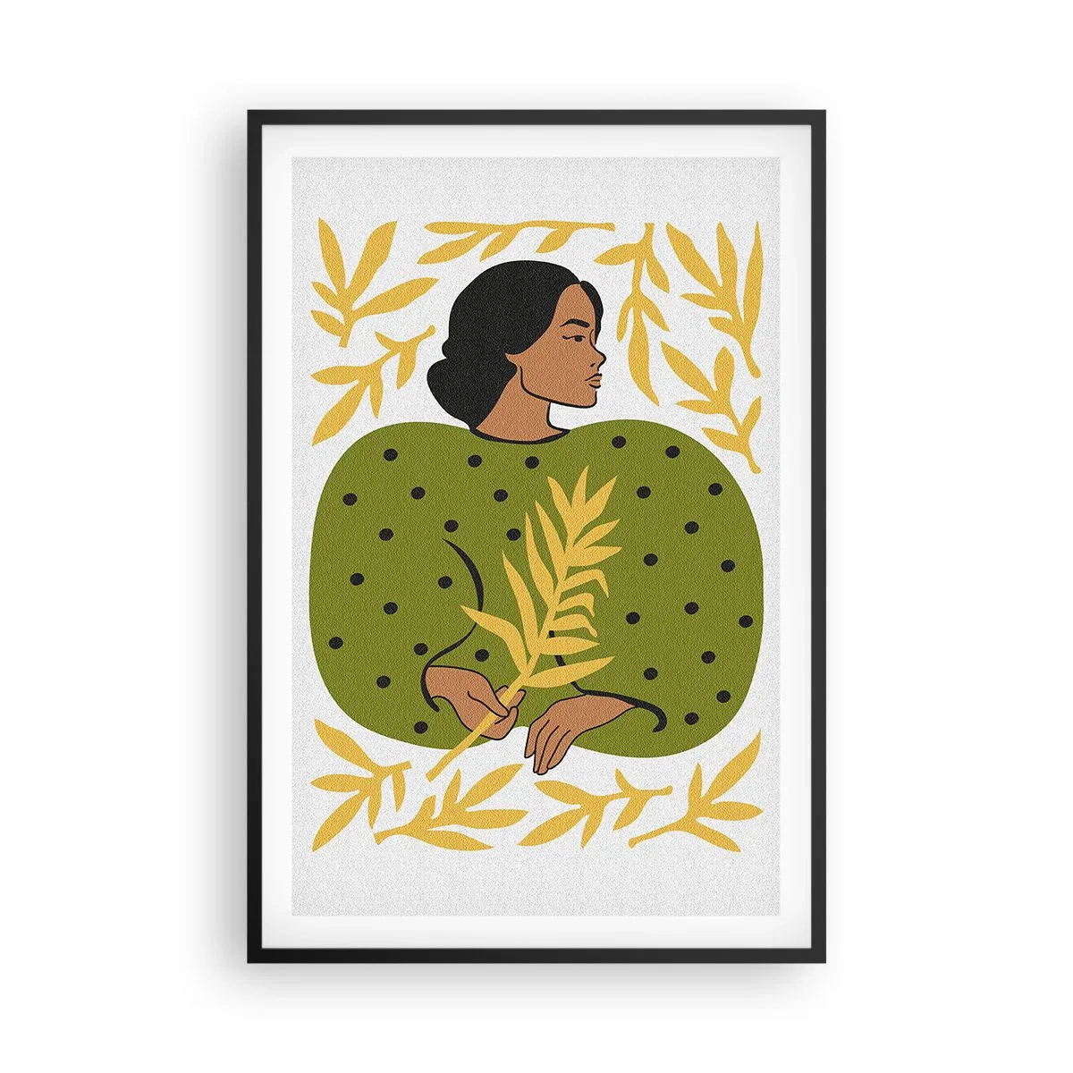 Plakát v černém rámu - Havajská dívka - 61x91 cm