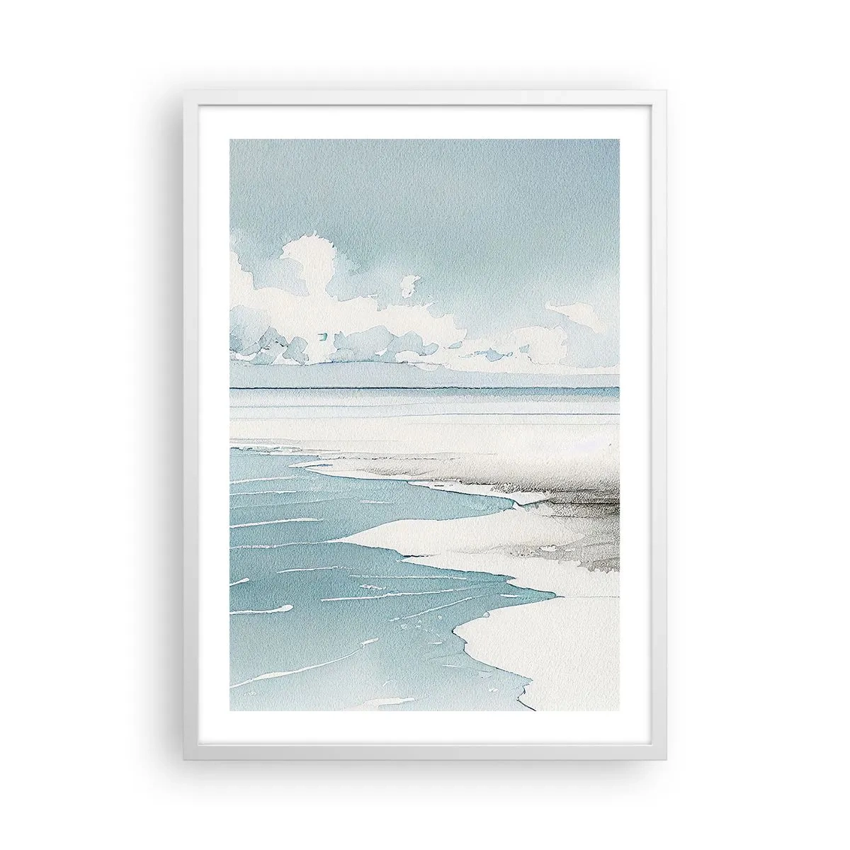 Plakát v bílém rámu - Jemný příliv - 50x70 cm