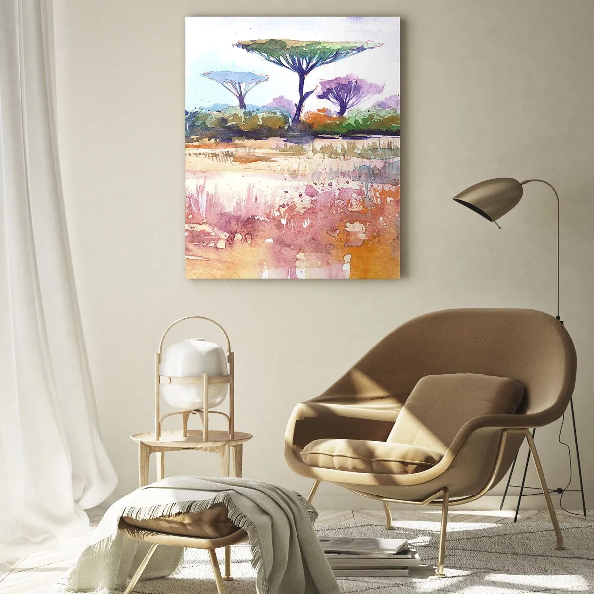 Obraz na skle - Barvy savany - 50x70 cm