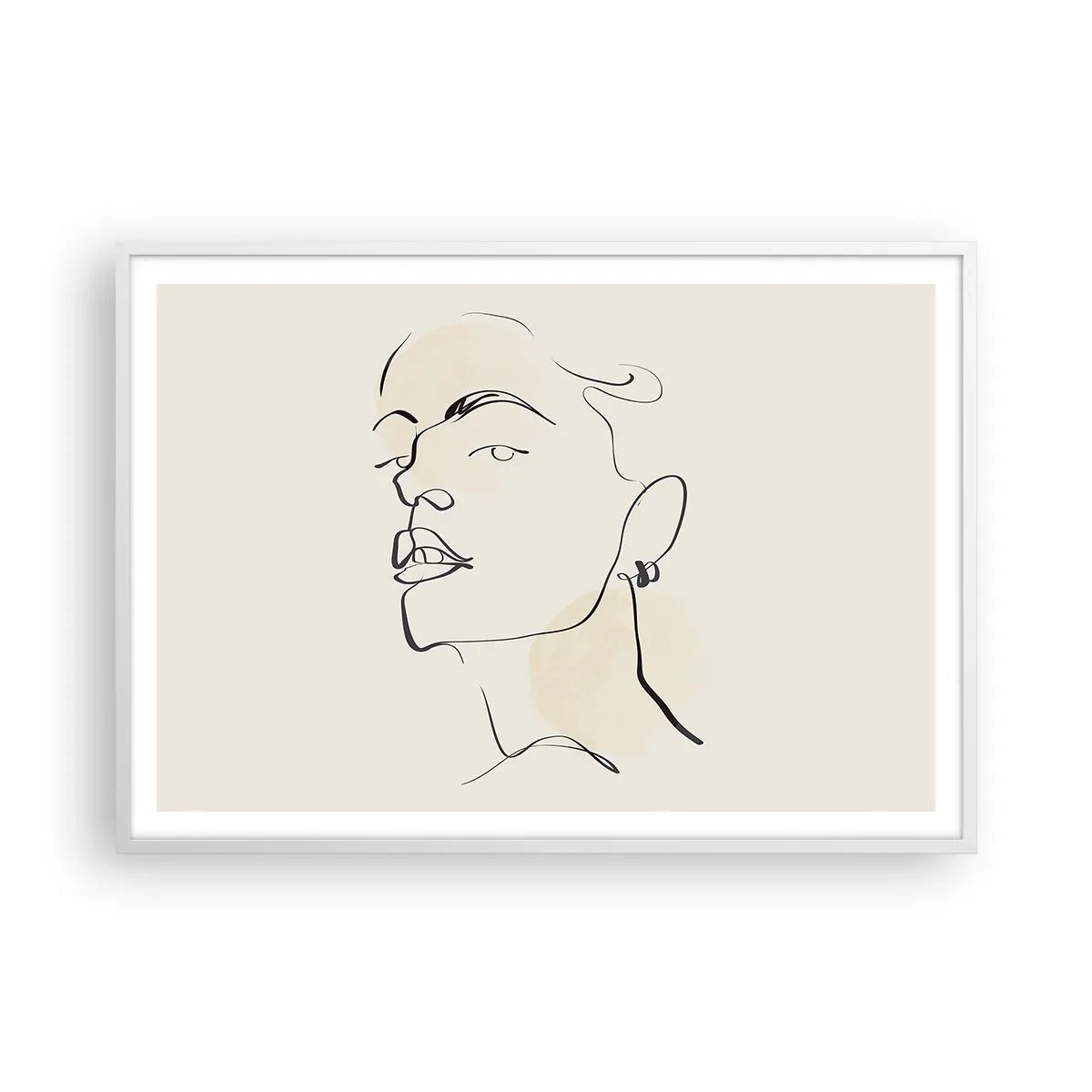 Plakát v bílém rámu - Hrdý pohled - 100x70 cm