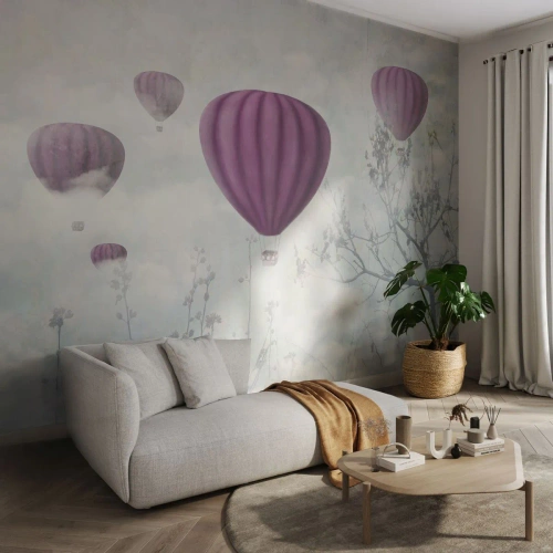 Fototapeta Samolepicí Deluxe Sticker - Jako lodě na obloze - Abstrakce, Let balonem, Grafika - 200x140 cm