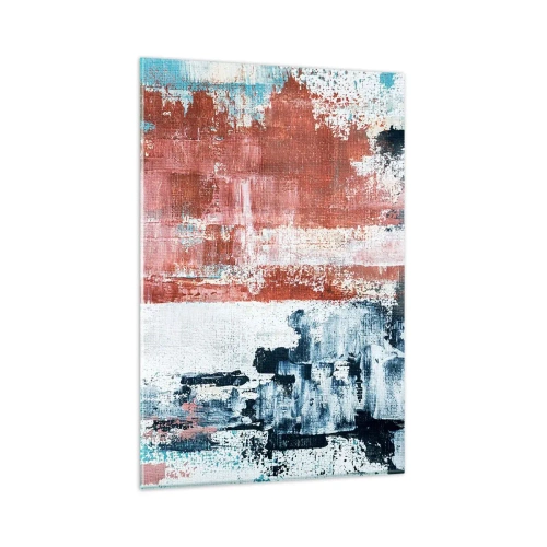 Obraz na skle - Abstraktní půl na půl - 80x120 cm
