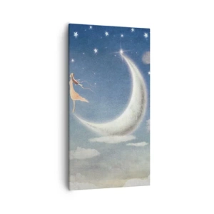 Obraz na plátně - Modrá koketa - 55x100 cm