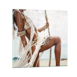 Obraz na skle - Kněžka slunce - 50x50 cm