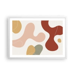 Plakát v bílém rámu - Klikyháky - 70x50 cm