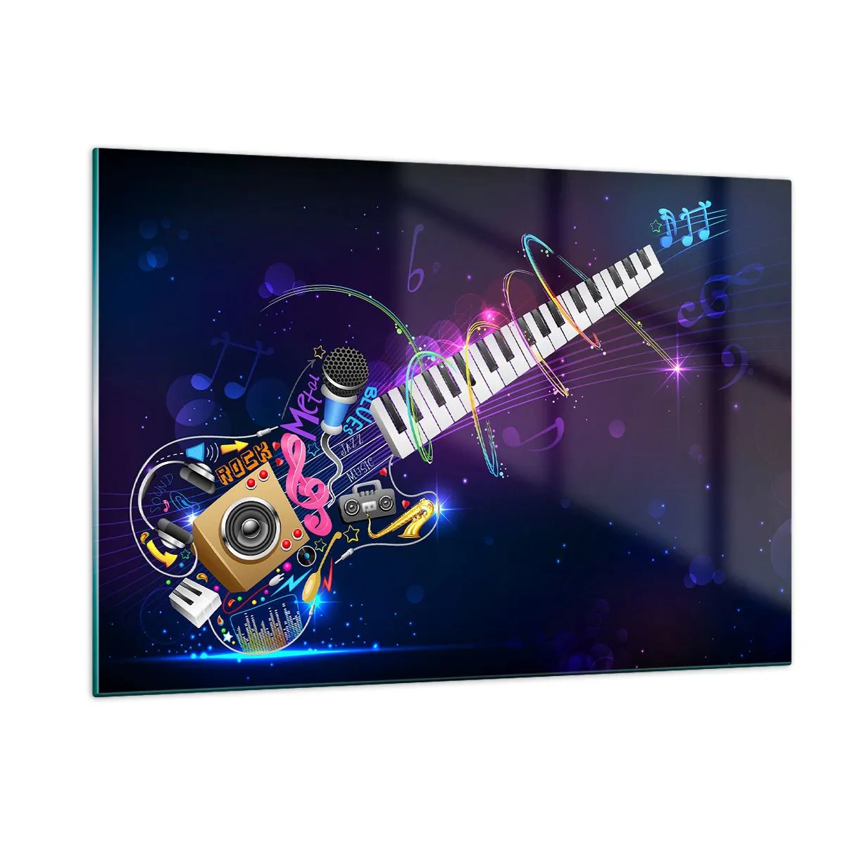 Obraz na skle - A všechno hraje - 120x80 cm