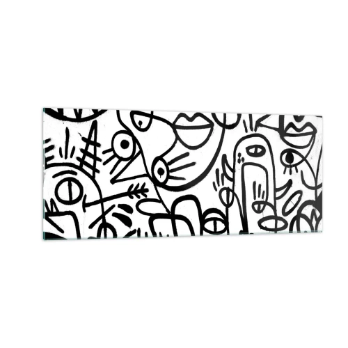 Obraz na skle - Tváře a přeludy - 100x40 cm