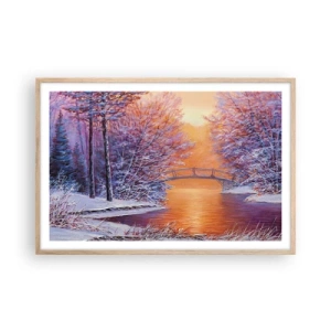 Plakát v rámu světlý dub - Sejdeme se zde - 91x61 cm