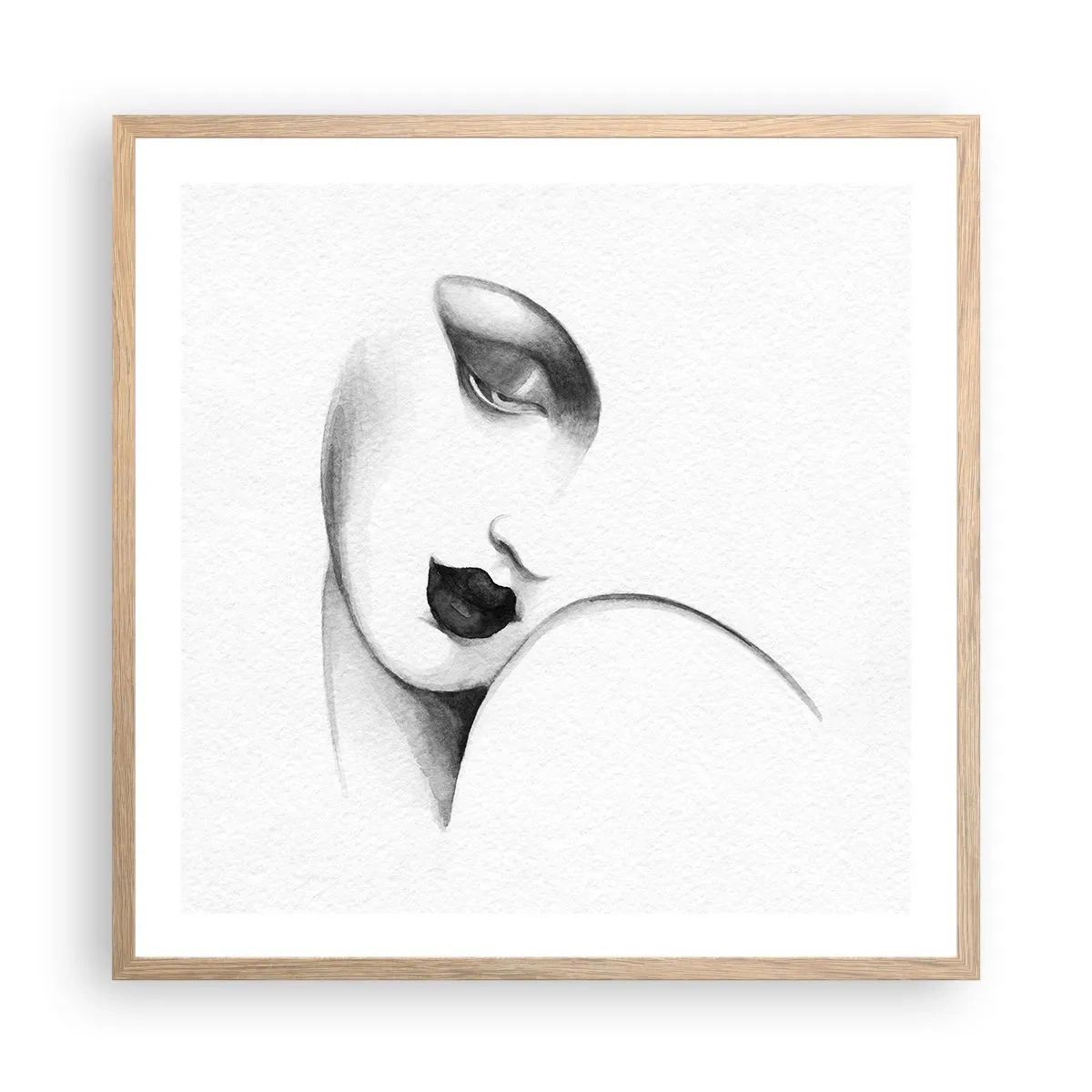 Plakát v rámu světlý dub - Ve stylu Lempické - 60x60 cm