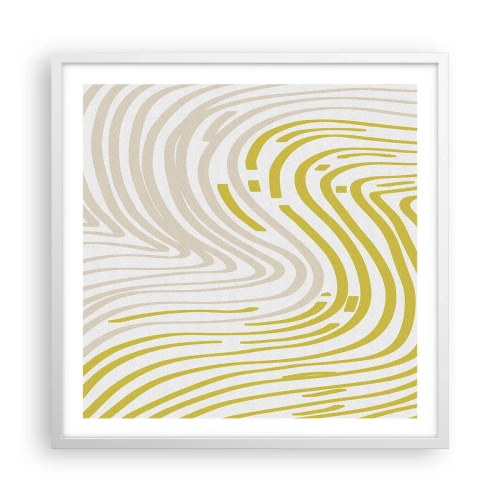 Plakát v bílém rámu - Kompozice s mírným ohybem - 60x60 cm