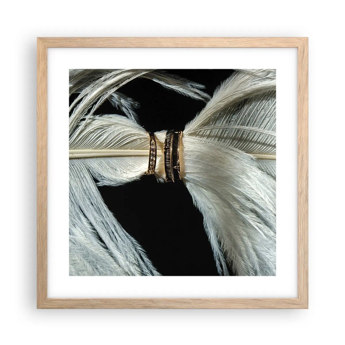 Plakát v rámu světlý dub - …a neopustím tě…. - 40x40 cm