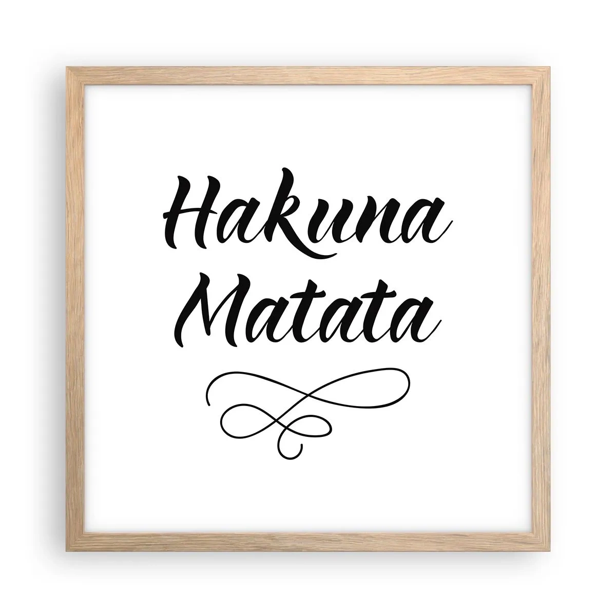 Plakát v rámu světlý dub - Nejlepší rada - 40x40 cm