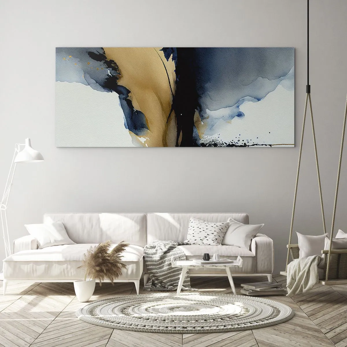 Obraz na skle - Za závojem - 140x50 cm