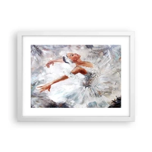 Plakát v bílém rámu - Jemná a lehká jako tyl - 40x30 cm