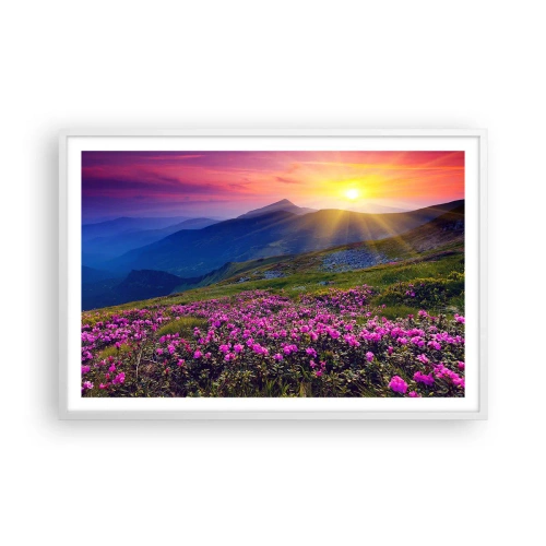 Plakát v bílém rámu - …A kolem voní kosodřevina a voní byliny - 91x61 cm