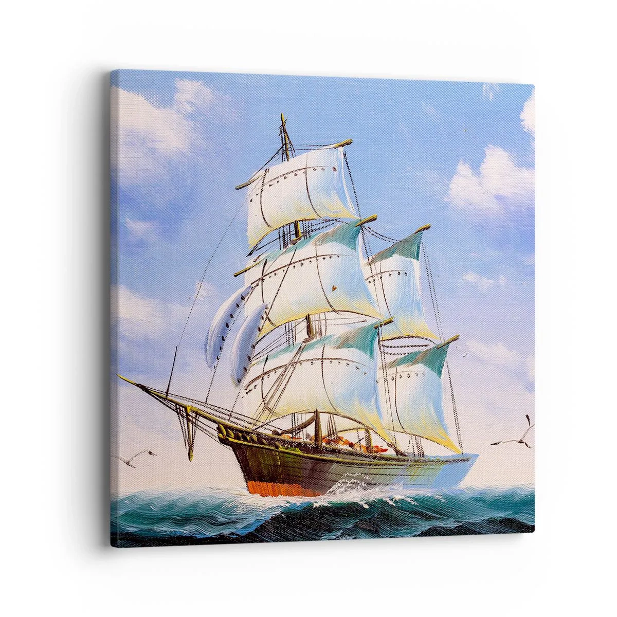 Obraz na plátně - Hrdě s větrem - 40x40 cm