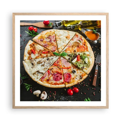 Plakát v rámu světlý dub - Vějíř chutí - 60x60 cm