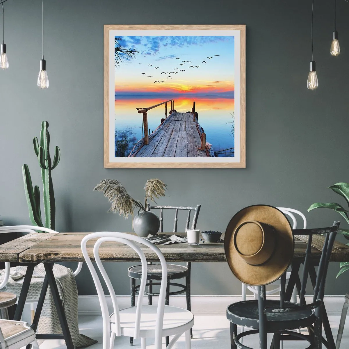 Plakát v rámu světlý dub - Je čas vrátit se… - 30x30 cm