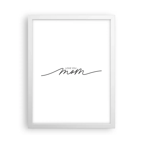 Plakát v bílém rámu - Velké emoce - 30x40 cm