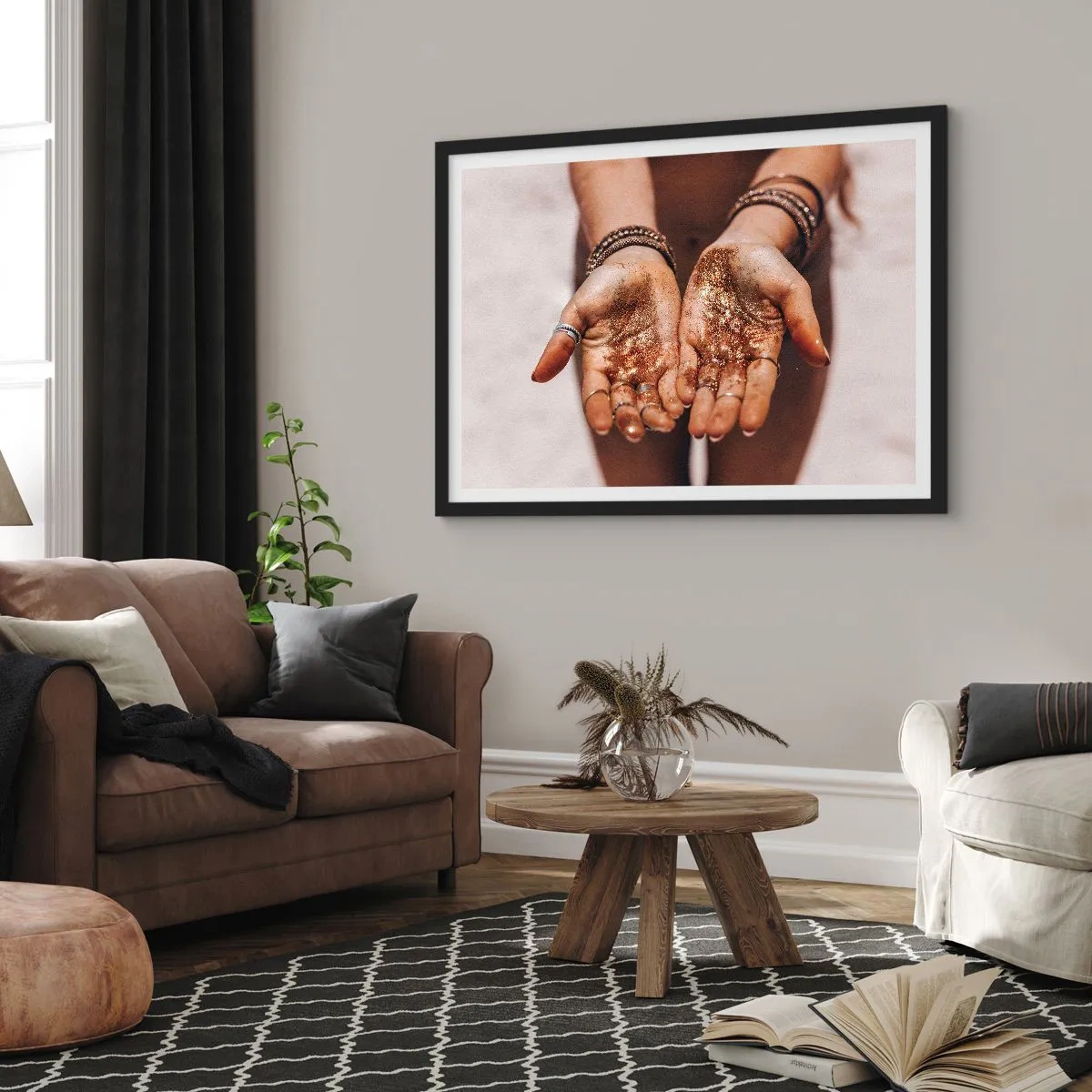 Plakát v černém rámu - Dárek pro tebe - 70x50 cm