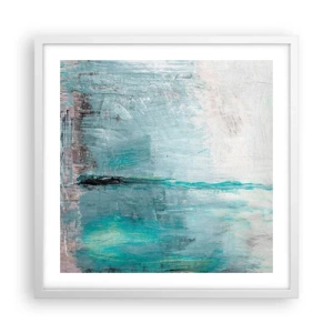 Plakát v bílém rámu - Horizontálně v modři - 50x50 cm