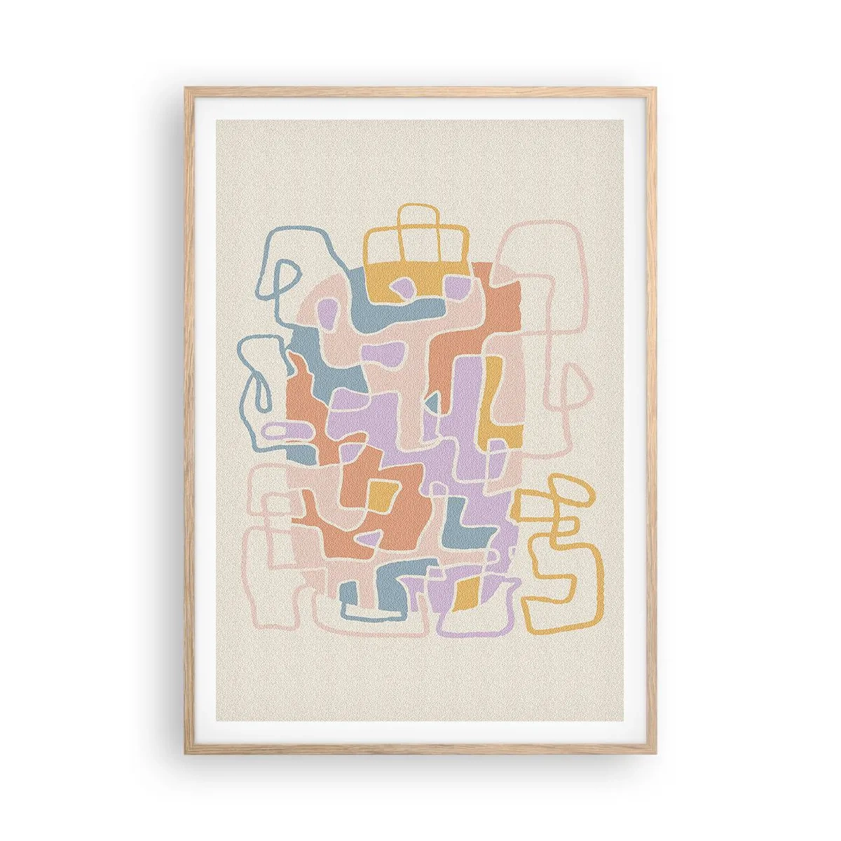 Plakát v rámu světlý dub - Labyrint – veselé dobrodružství - 70x100 cm