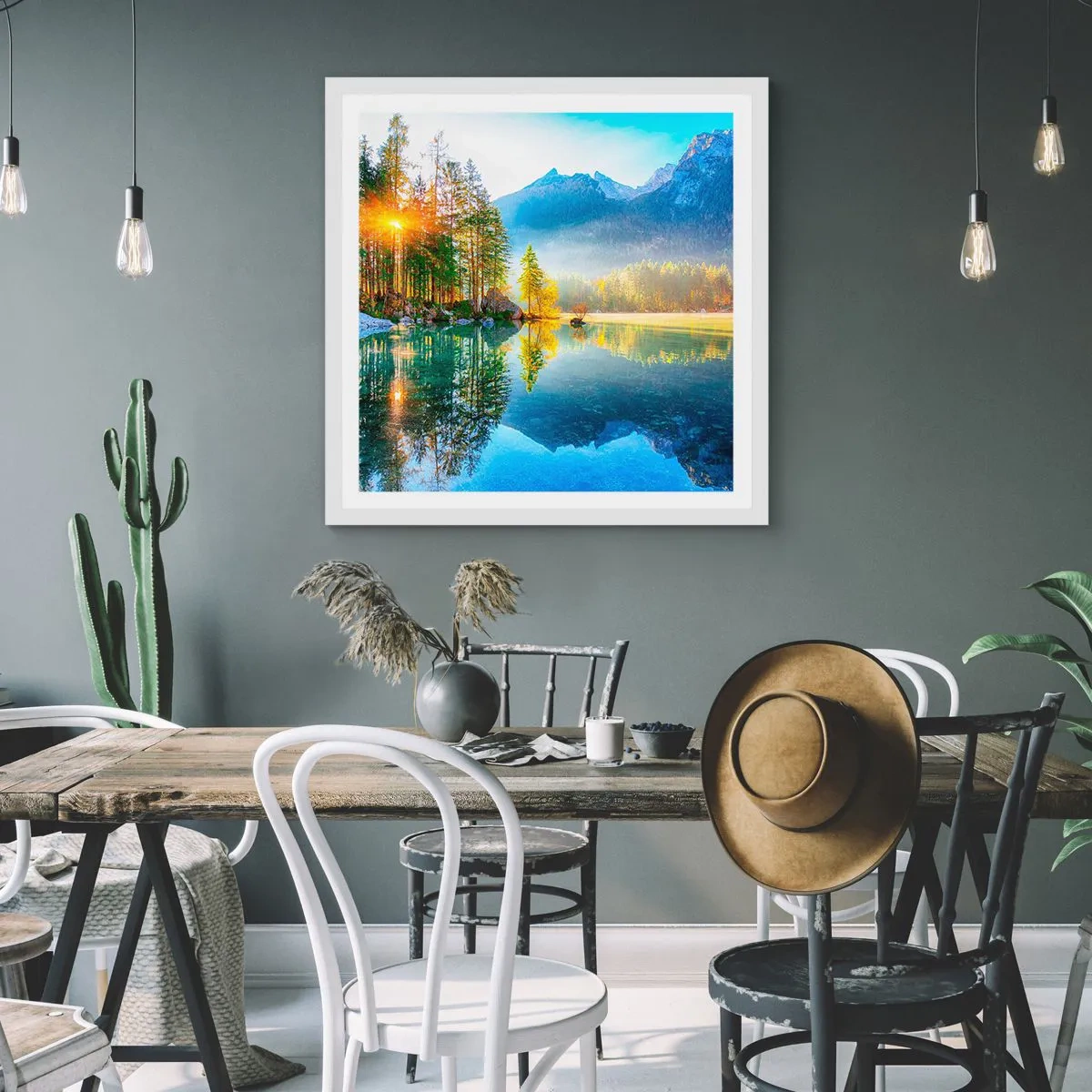 Plakát v bílém rámu - Majestát a sladkost - 60x60 cm