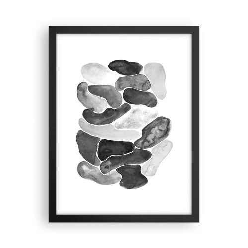 Plakát v černém rámu - Kamenitá abstrakce - 30x40 cm