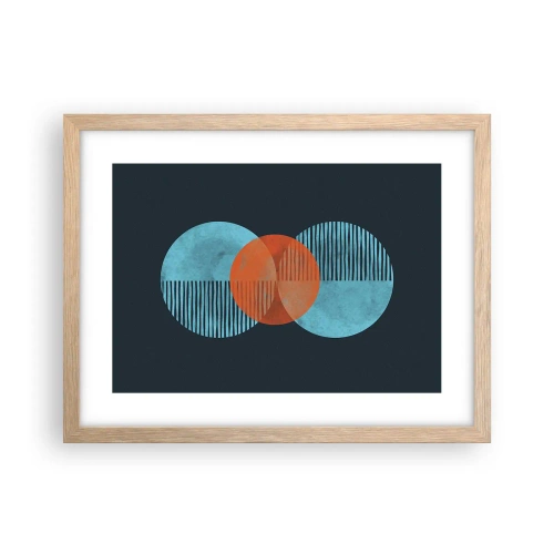 Plakát v rámu světlý dub - Symetrická kompozice - 40x30 cm